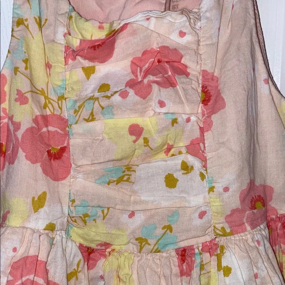 Cherokee Pink Floral Sleeveless Dress With Tulle in Skirt size 5T